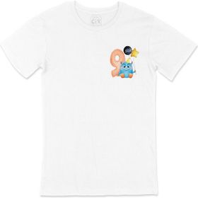 Cix Çocuğumun 9. Yaşına Özel Cep Logo Beyaz T-shirt
