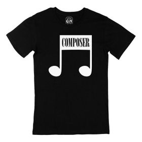 Cix Composer Siyah Cep Logo Tasarımlı Erkek T-shirt