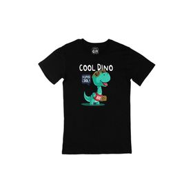 Cix Cool Dinozorlu Siyah Erkek T-shirt