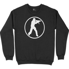Cix Counter Strike Logolu Siyah Kapüşonlu Sweatshirt