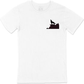 Cix Dağda Uluyan Kurt Beyaz T-shirt