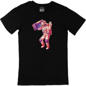 Cix Dans Eden Astronot Siyah Erkek T-shirt