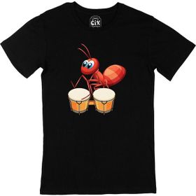 Cix Davul Çalan Karınca Siyah Erkek T-shirt
