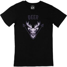 Cix Deer Geyik Kısa Kollu Siyah T-shirt