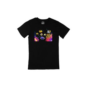 Cix Deniz Akvaryumu Kısa Kollu Siyah T-shirt
