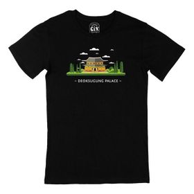 Cix Deoksugung Sarayı Kısa Kollu Siyah T-shirt