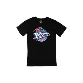 Cix Detroit Pistons Logolu Kısa Kollu Siyah T-shirt