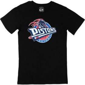 Cix Detroit Pistons Logolu Kısa Kollu Siyah T-shirt