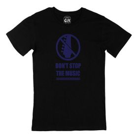 Cix Do not Stop The Music Tasarımlı Kısa Kol Siyah T-shirt