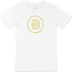 Cix Doge Coin Kripto Tasarımlı Kısa Kollu Beyaz T-shirt