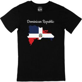 Cix Dominik Haritalı ve Bayraklı Bakılı Kısa Kollu Siyah T-shirt