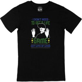 Cix Dont Need Life Baskılı Kısa Kollu Siyah T-shirt