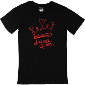 Cix Drama Queen Baskılı Kısa Kollu Siyah T-shirt