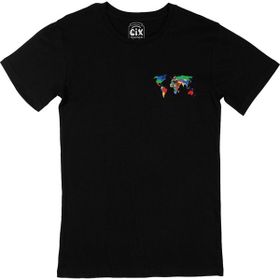 Cix Dünya Haritalı Siyah Erkek T-shirt