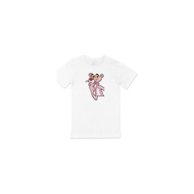 Cix Düşünceli Pembe Panter Baskılı Beyaz T-shirt