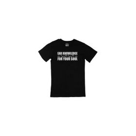 Cix Ear Knowledge For Your Soul Yazılı Yuvarlak Yaka Siyah T-shirt