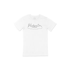 Cix Edirne Çizimli Baskılı Yuvarlak Yaka Beyaz T-shirt