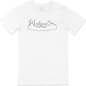 Cix Edirne Çizimli Baskılı Yuvarlak Yaka Beyaz T-shirt