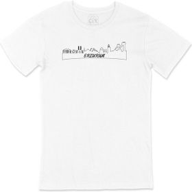 Cix Erzurum Çizimli Baskılı Yuvarlak Yaka Beyaz T-shirt