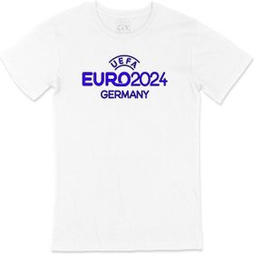 Cix Euro 2024 Almanya Baskılı Yuvarlak Yaka Beyaz T-shirt