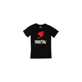 Cix Fairy Tail Baskılı Yuvarlak Yaka Siyah T-shirt