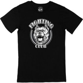 Cix Fighting Club Baskılı Yuvarlak Yaka Siyah T-shirt