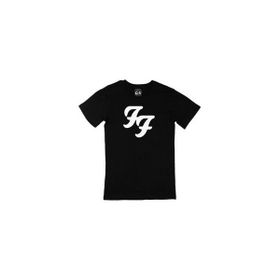 Cix Foo Fighters Logo Baskılı Yuvarlak Yaka Siyah T-shirt