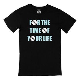 Cix For The Time Of Your Life Baskılı Yuvarlak Yaka Siyah T-shirt
