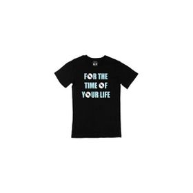 Cix For The Time Of Your Life Baskılı Yuvarlak Yaka Siyah T-shirt