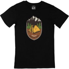 Cix Forest Adventure Baskılı Yuvarlak Yaka Siyah T-shirt