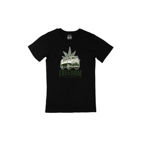 Cix Freedom Club Baskılı Yuvarlak Yaka Siyah T-shirt