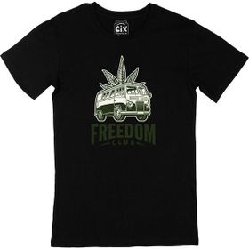 Cix Freedom Club Baskılı Yuvarlak Yaka Siyah T-shirt