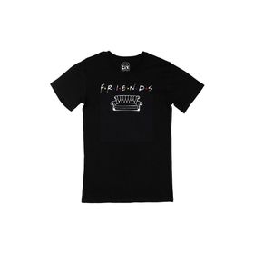 Cix Friends Koltuğu Baskılı Yuvarlak Yaka Siyah T-shirt