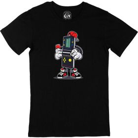 Cix Game Boy Baskılı Yuvarlak Yaka Siyah T-shirt