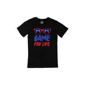 Cix Game For Life Baskılı Yuvarlak Yaka Siyah T-shirt