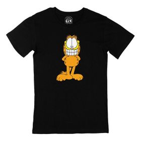 Cix Gıcık Garfield Baskılı Siyah Erkek T-shirt
