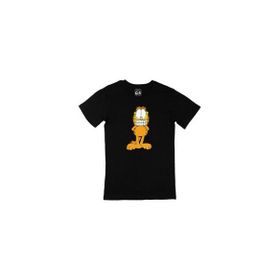 Cix Gıcık Garfield Baskılı Siyah Erkek T-shirt