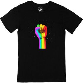 Cix Gökkuşağı Yumruk Siyah Erkek T-shirt