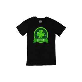 Cix Good Luck St Patricks Siyah Erkek T-shirt