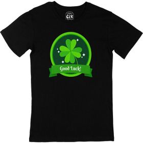 Cix Good Luck St Patricks Siyah Erkek T-shirt