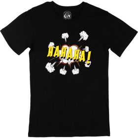 Cix Hahaha Baskılı Siyah Erkek T-shirt