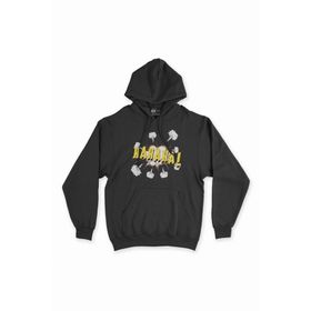 Cix Hahaha Siyah Kapüşonlu Sweatshirt