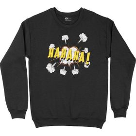 Cix Hahaha Siyah Kapüşonlu Sweatshirt