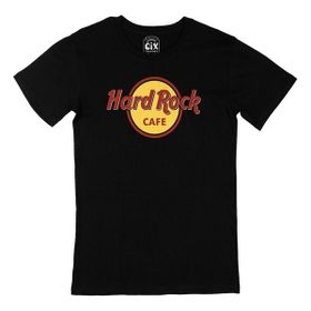 Cix Hard Rock Cafe Baskılı Siyah Erkek T-shirt