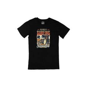 Cix Hawaii Paradise Baskılı Siyah Erkek T-shirt