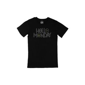Cix Hello Monday Baskılı Siyah Erkek T-shirt