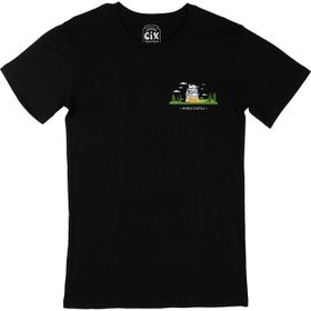 Cix Himeji Kalesi Baskılı Siyah Erkek T-shirt