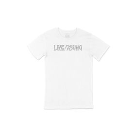 Cix Hızlı Yaşa Genç Öl Baskılı Beyaz Unisex T-shirt