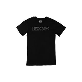 Cix Hızlı Yaşa Genç Öl Baskılı Siyah Erkek T-shirt