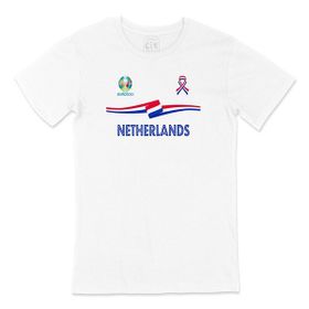 Cix Hollanda Euro 2020 Baskılı Beyaz Unisex T-shirt